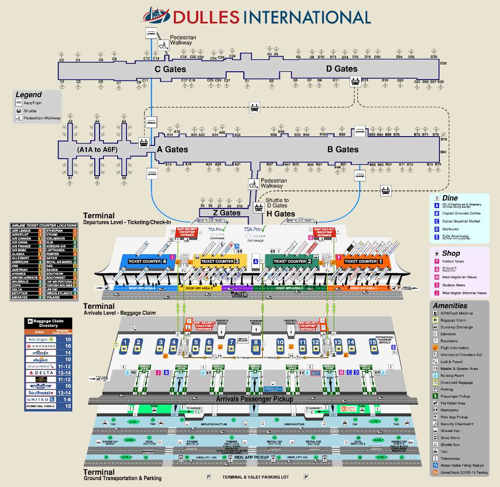 map of Dulles IAD