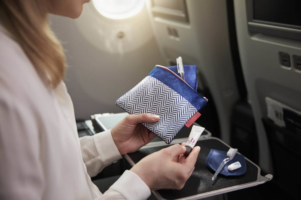British Airways amenity kit.