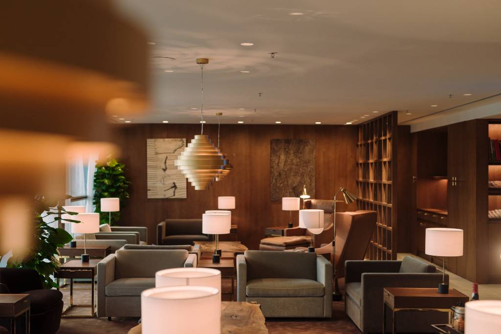 Cathay Pacific lounge.