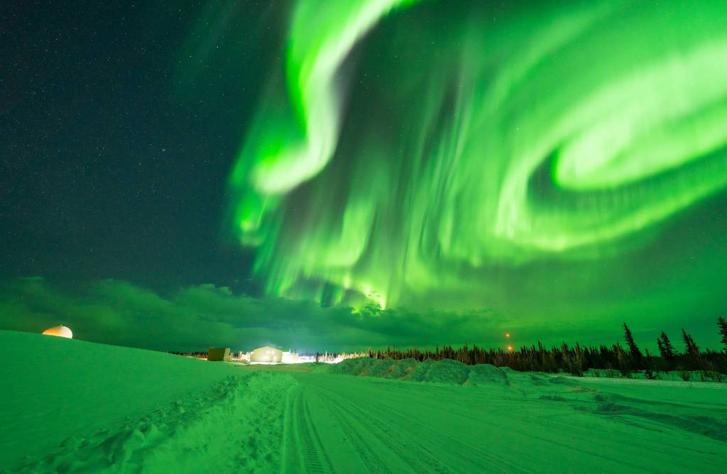 northern lights in Alaska.