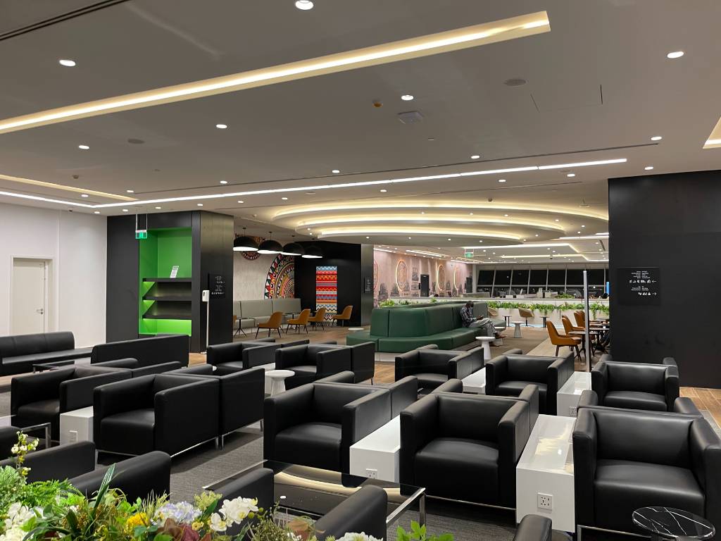 Ethiopian Airlines lounge.