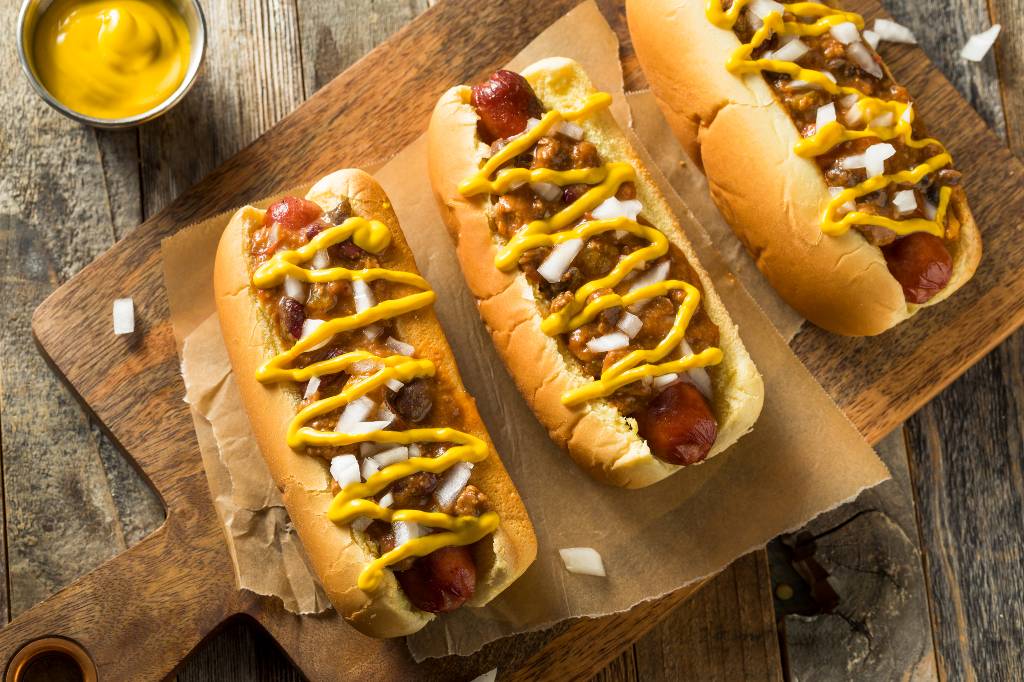 Detroit style coney dogs.