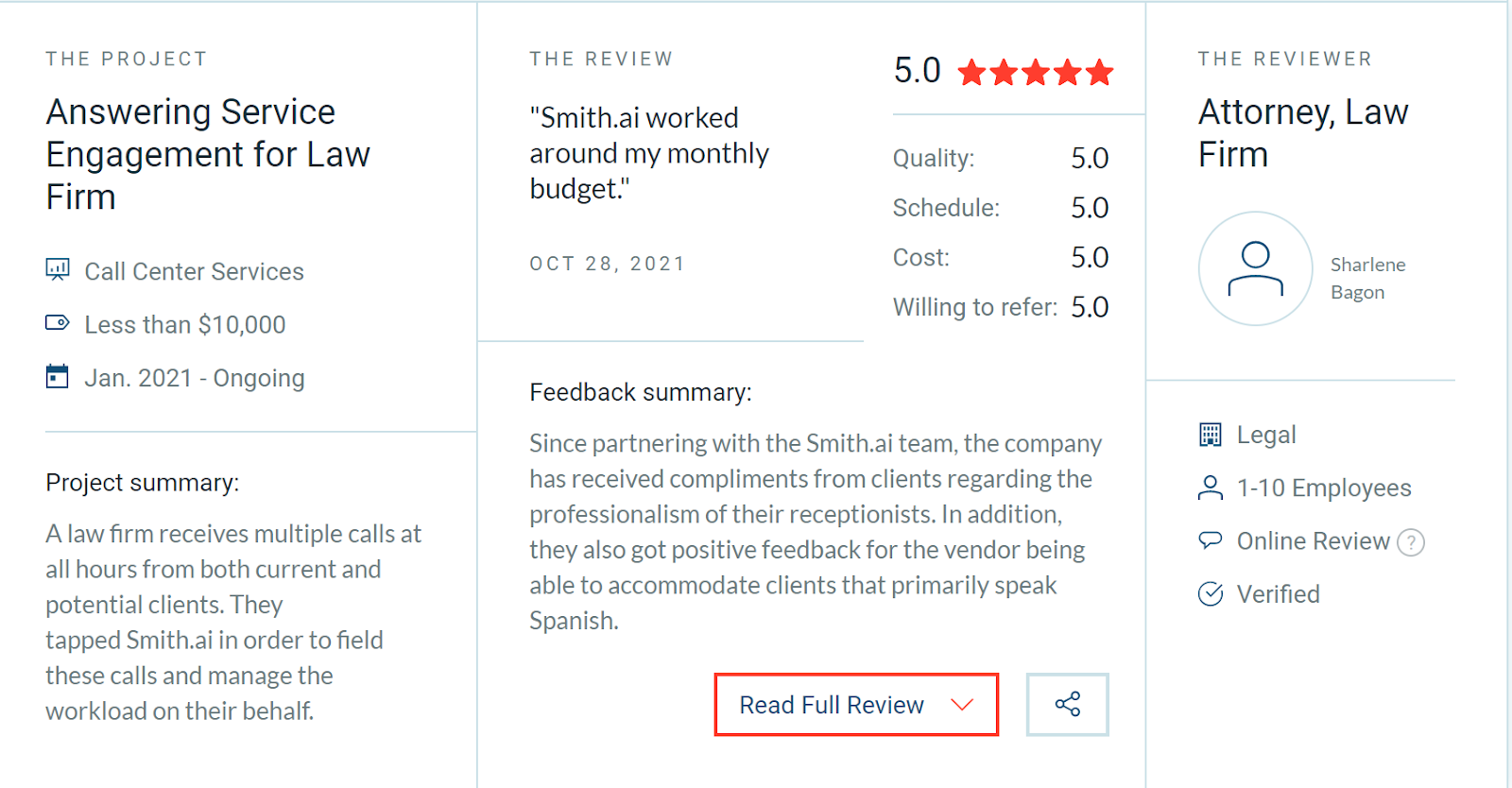 Smith.ai Honored by The Manifest as 2021’s Top Artificial