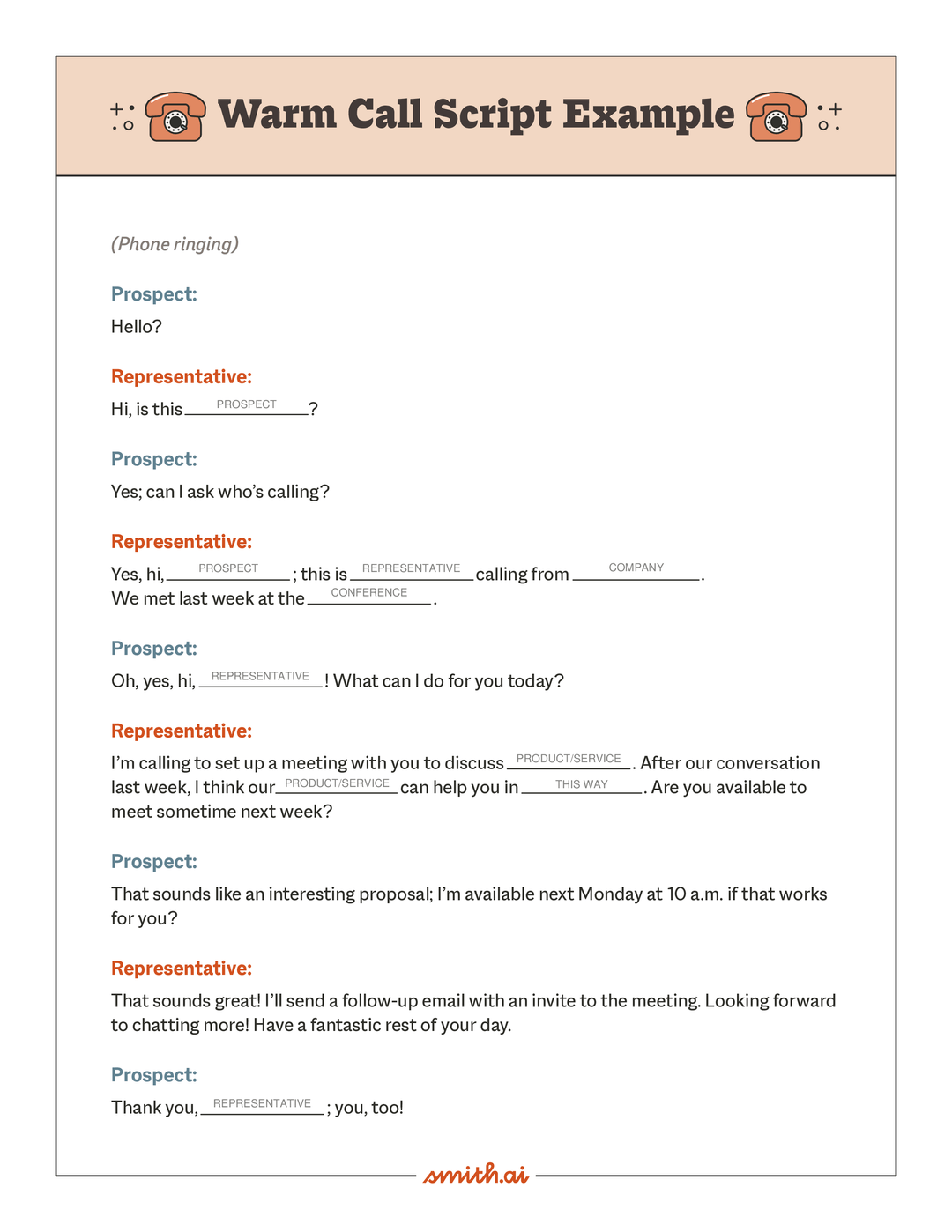 Smith.ai Warm Call Script