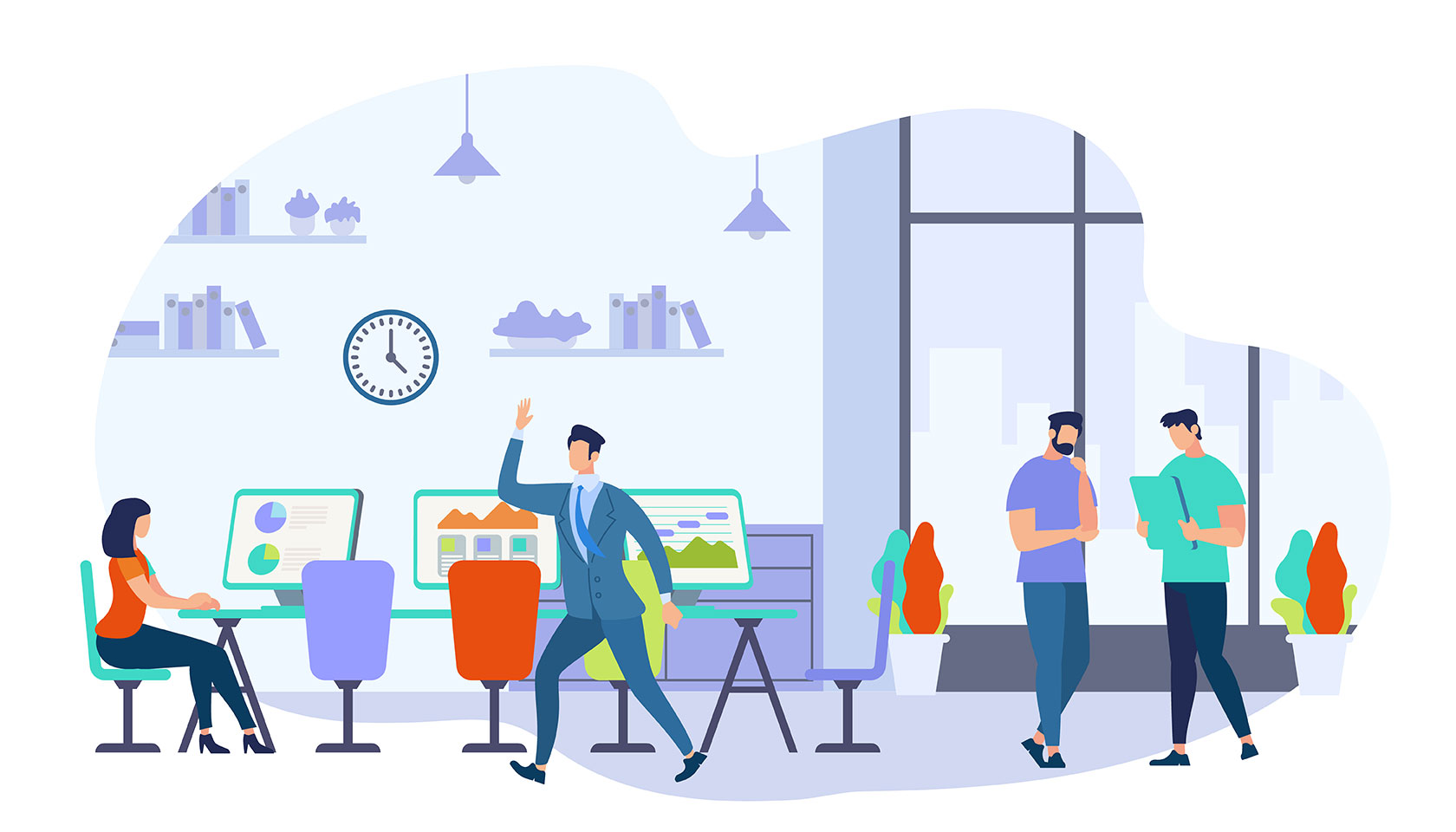coworking space illustration