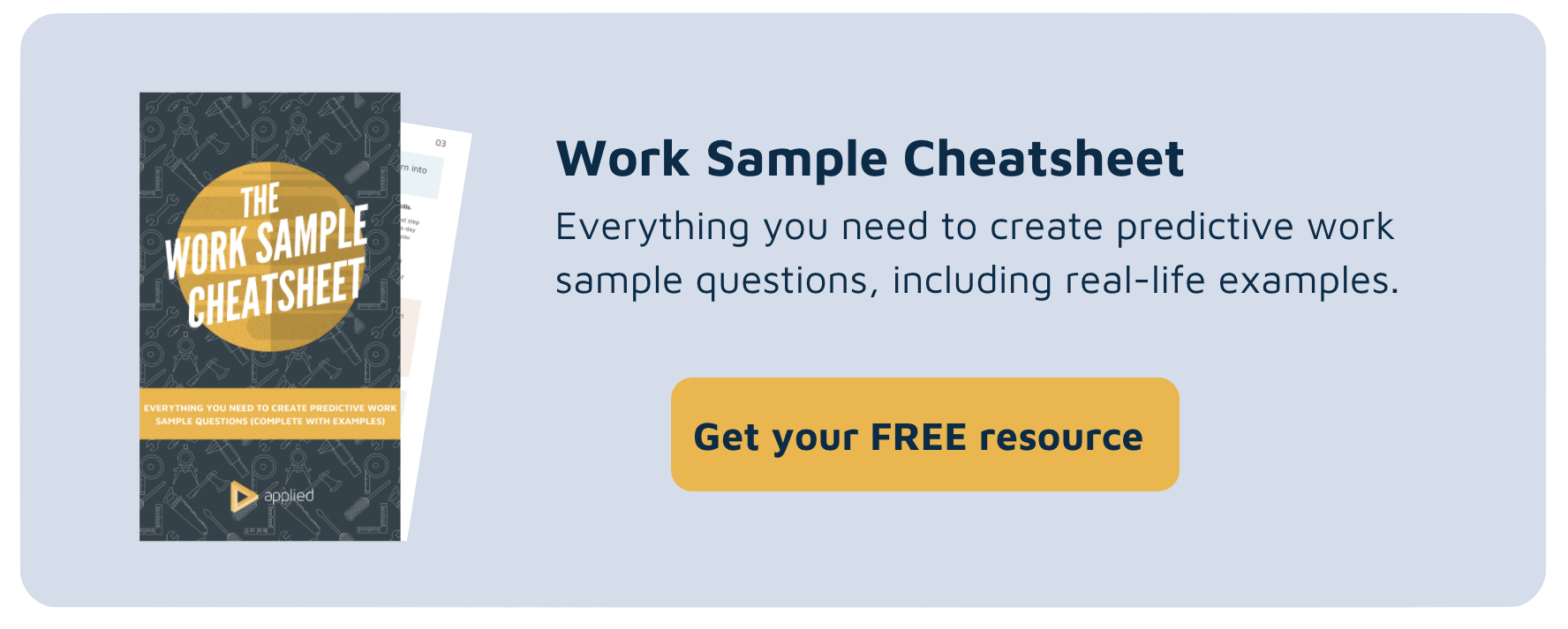 Work Sample Cheatsheet