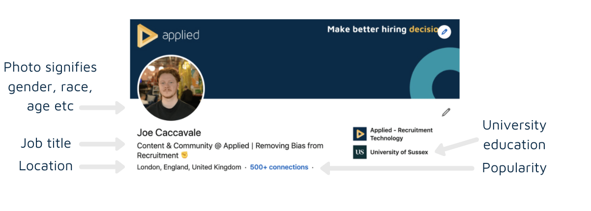 LinkedIn profile unconscious bias
