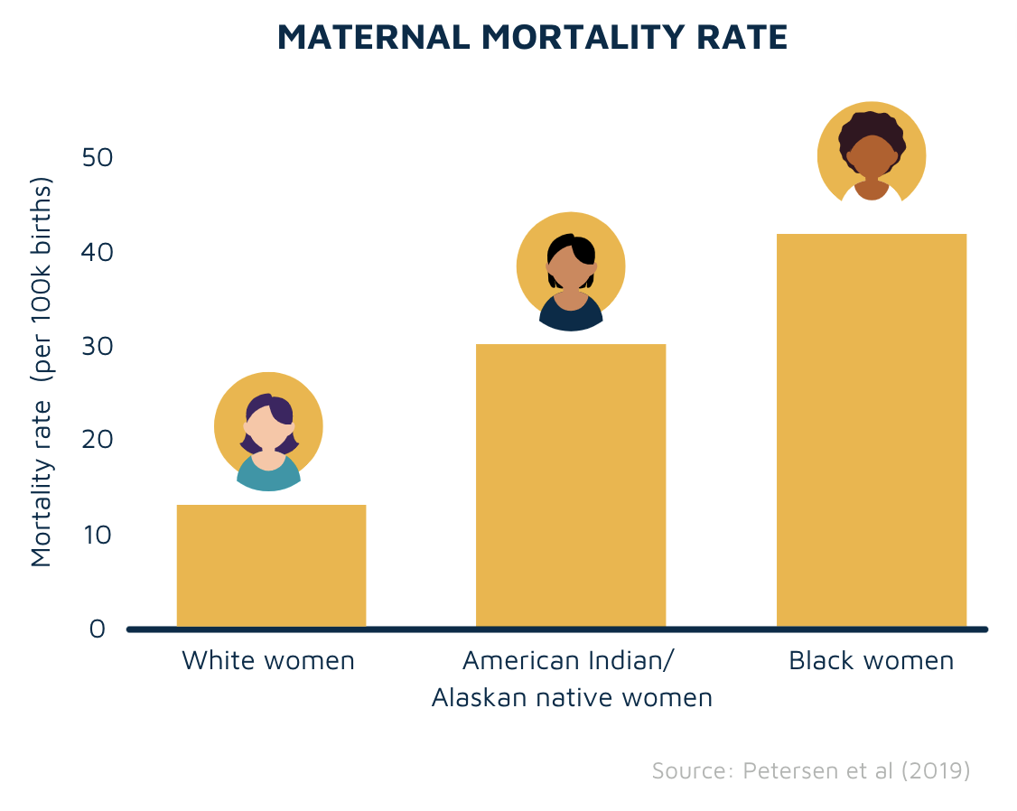 Maternal mortality rate by ethnicity