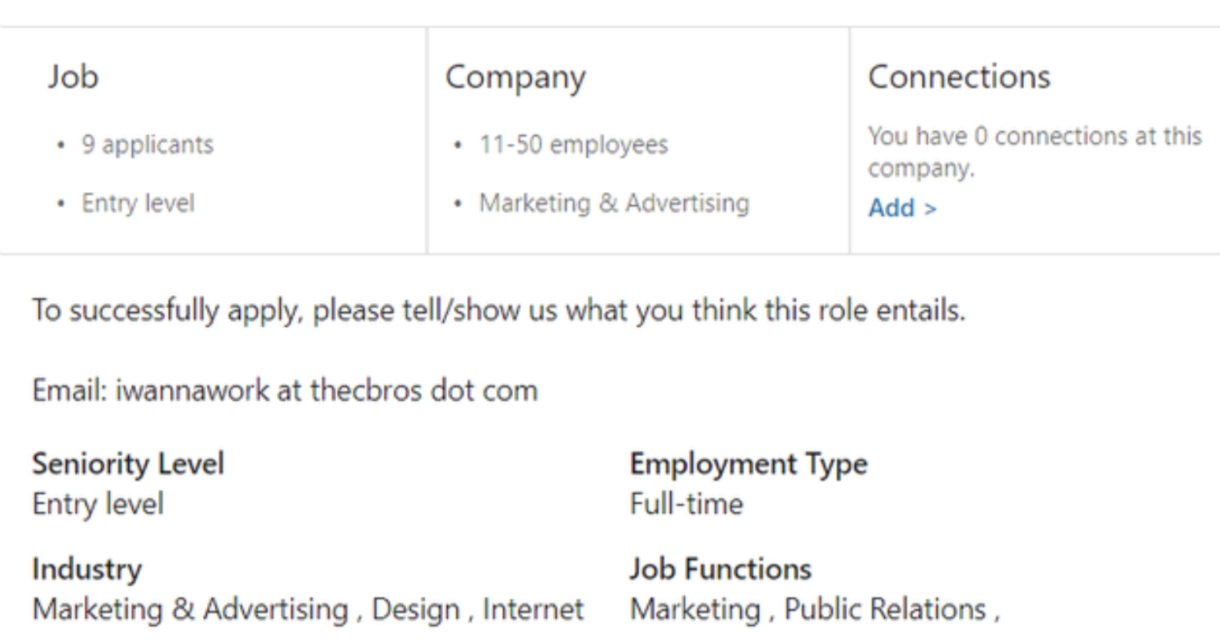Example of vague job description