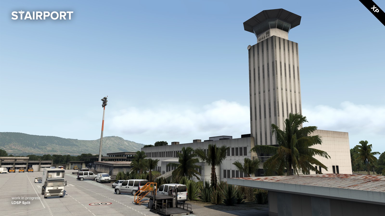 May be an image of buildings, outdoors and text that says "STAIRPORT な work progres LDSP Split A"