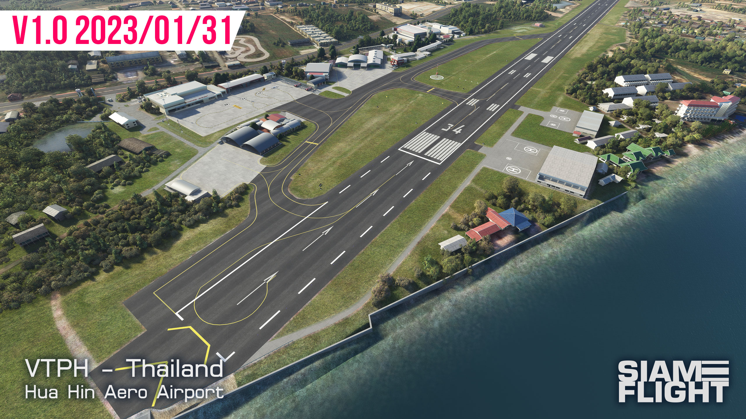 SiamFlight Releases Hua Hin Airport for MSFS Threshold