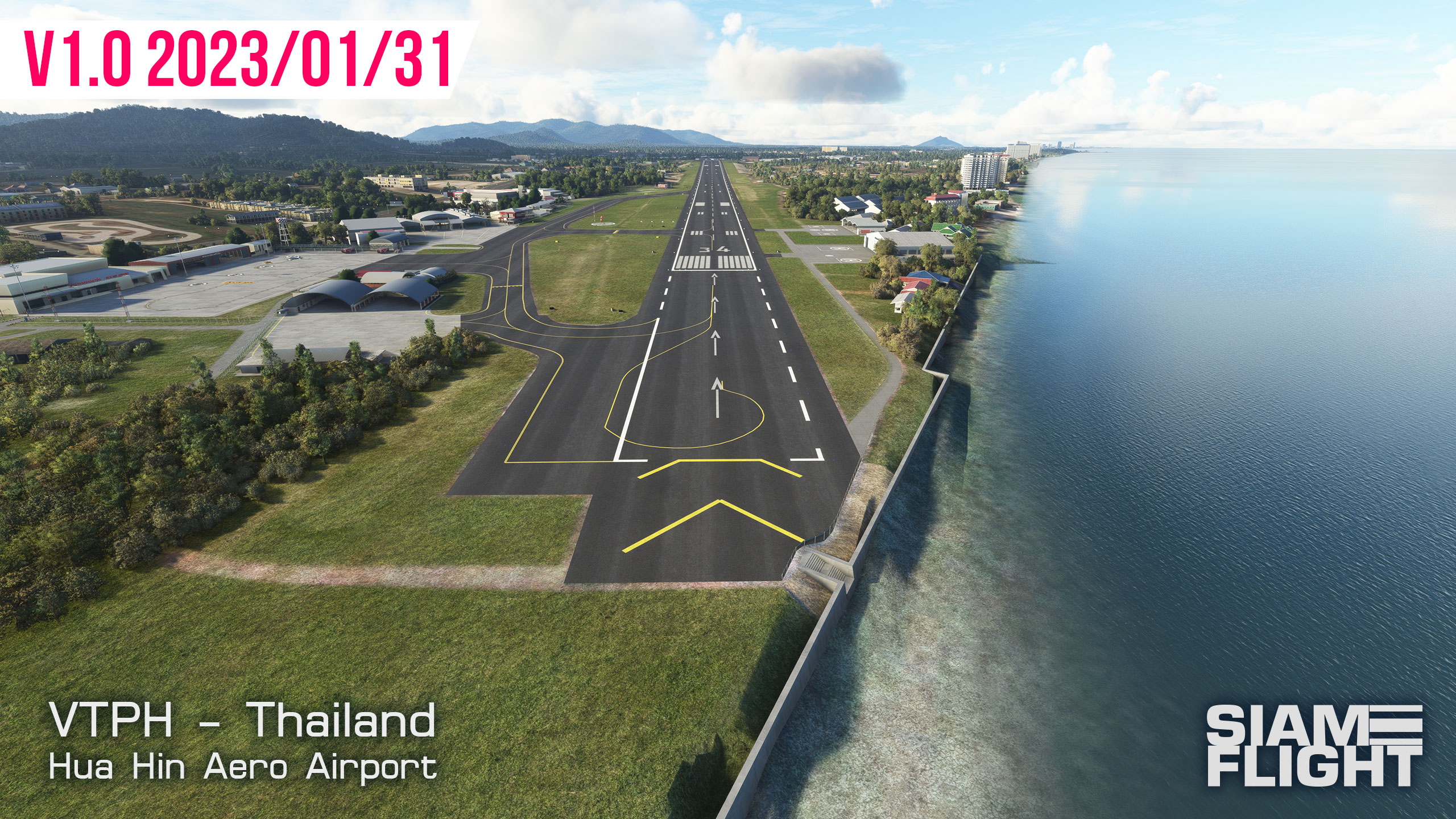SiamFlight Releases Hua Hin Airport for MSFS Threshold