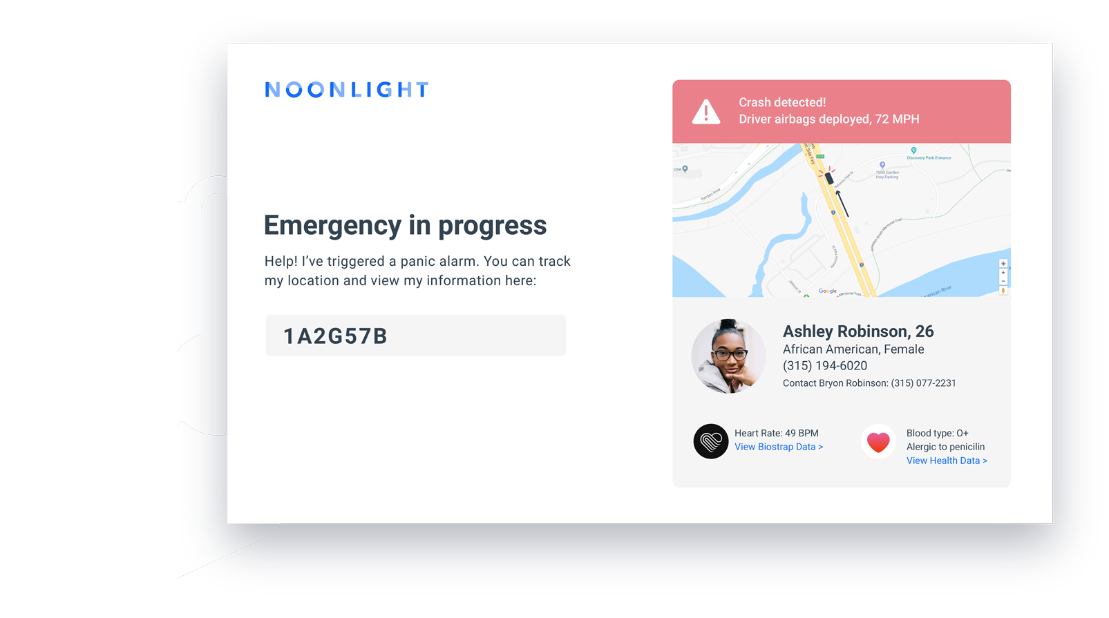 Noonlight Rich emergency data routed directly to 911
