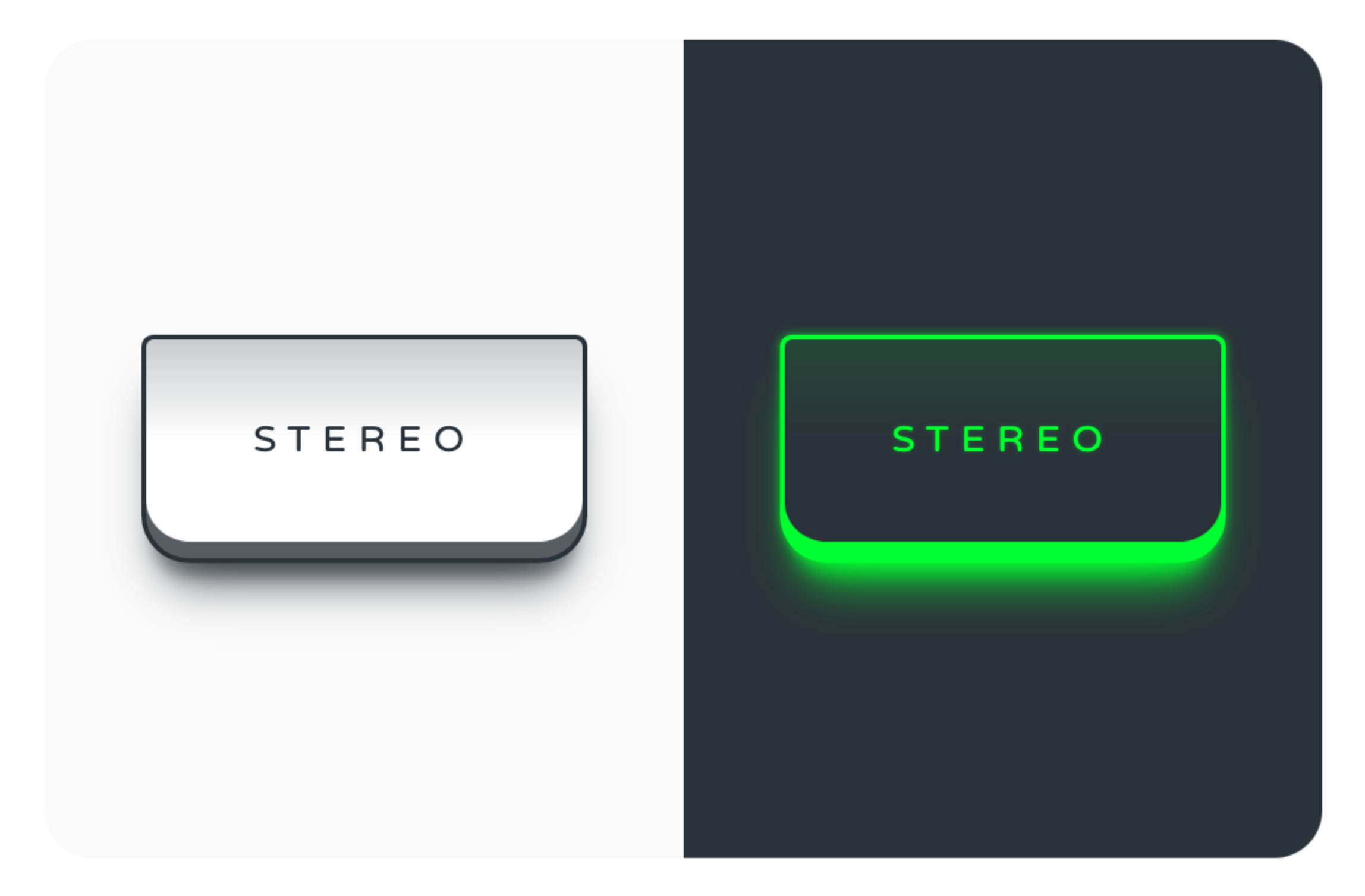 flow Showcased stereobuttons