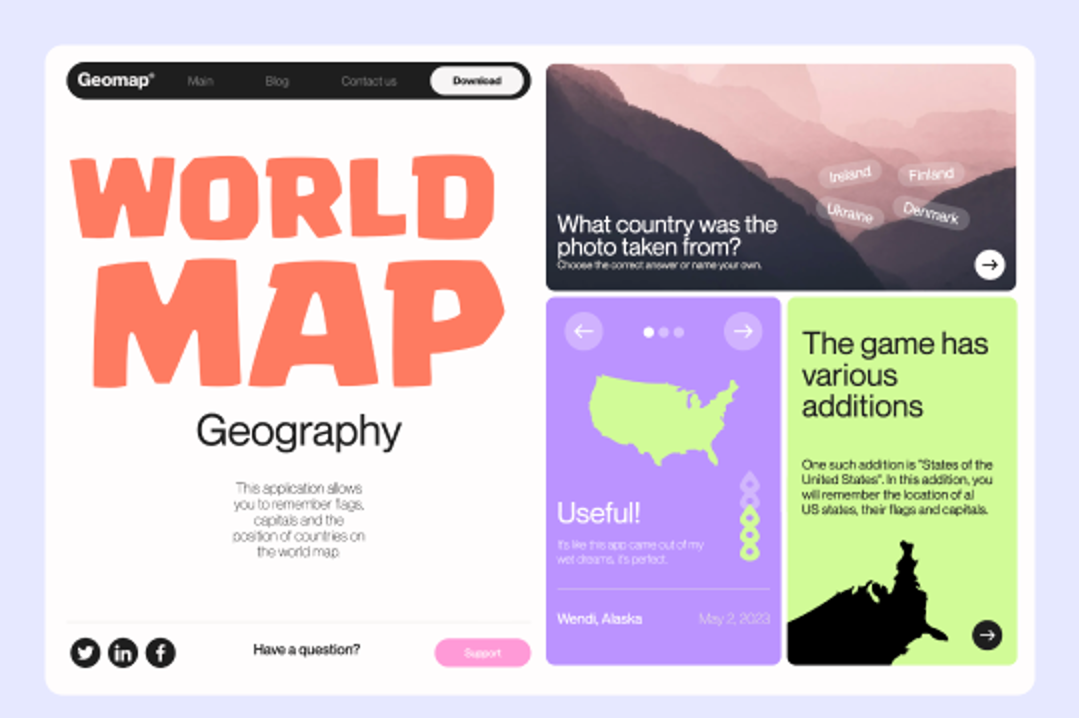 flow Showcased World Map Geography Quiz App Cloneable
