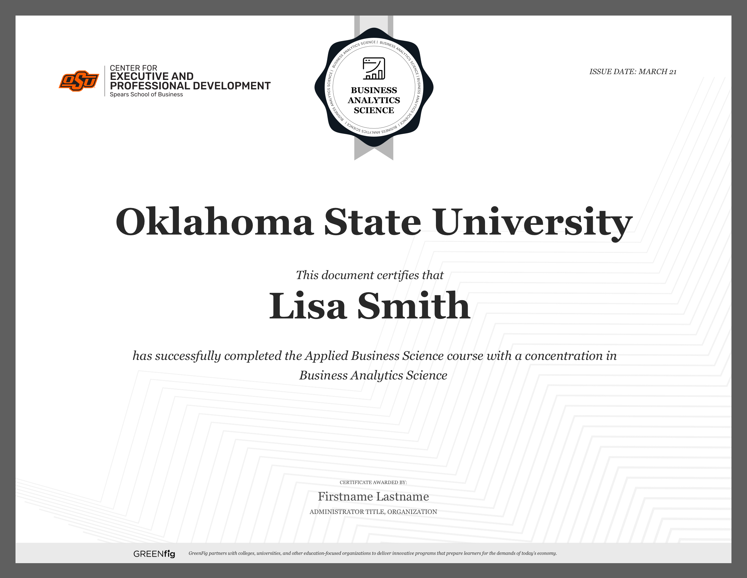 Business Analytics Certification Course | Oklahoma State
