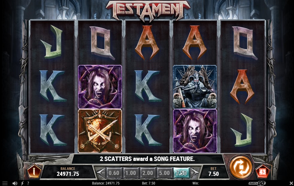 Testament Slot Gameplay