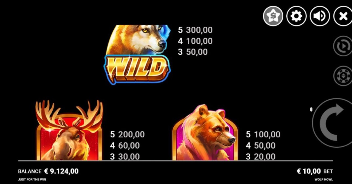 wolf-howl-slot-paytable