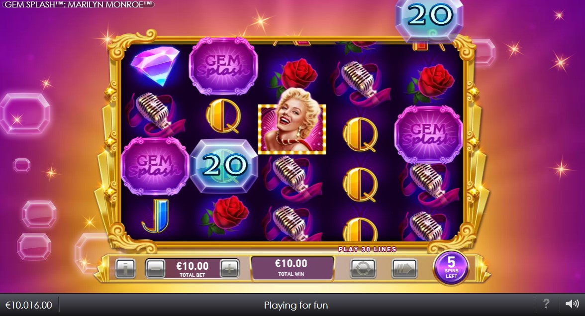 Gem Splash: Marilyn Monroe Slot Review, Marilyn Monroe Slot Review in Canada gem-splash-marilyn-monroe-slot-bonus