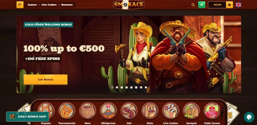 Smokace Online Casino Review and Bonus - AboutSlots