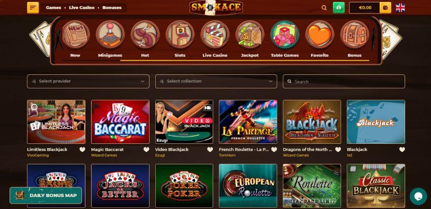 Smokace Online Casino Review and Bonus - AboutSlots