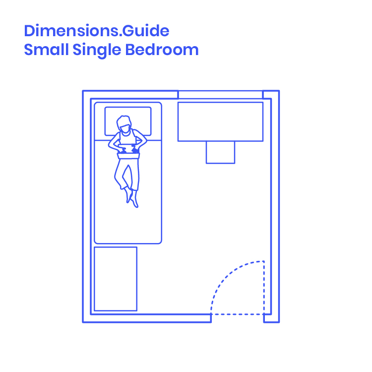 Small Single Bedroom Layouts Dimensions & Drawings