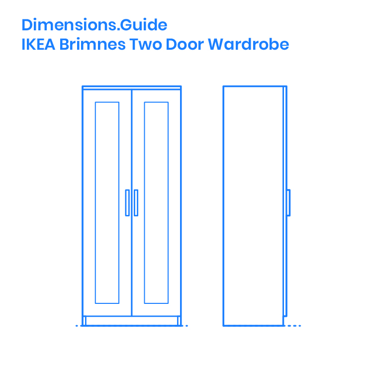 IKEA Brimnes Two Door Wardrobe Dimensions & Drawings