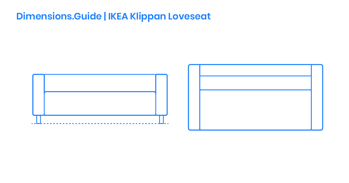 IKEA Klippan Loveseat Dimensions & Drawings
