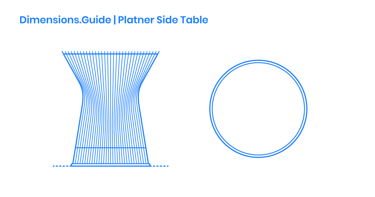 Platner Side Table Dimensions & Drawings