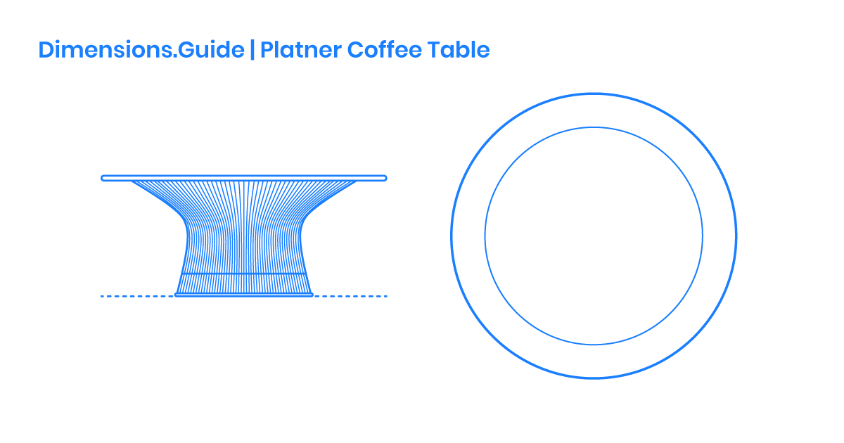 Platner Coffee Table Dimensions & Drawings