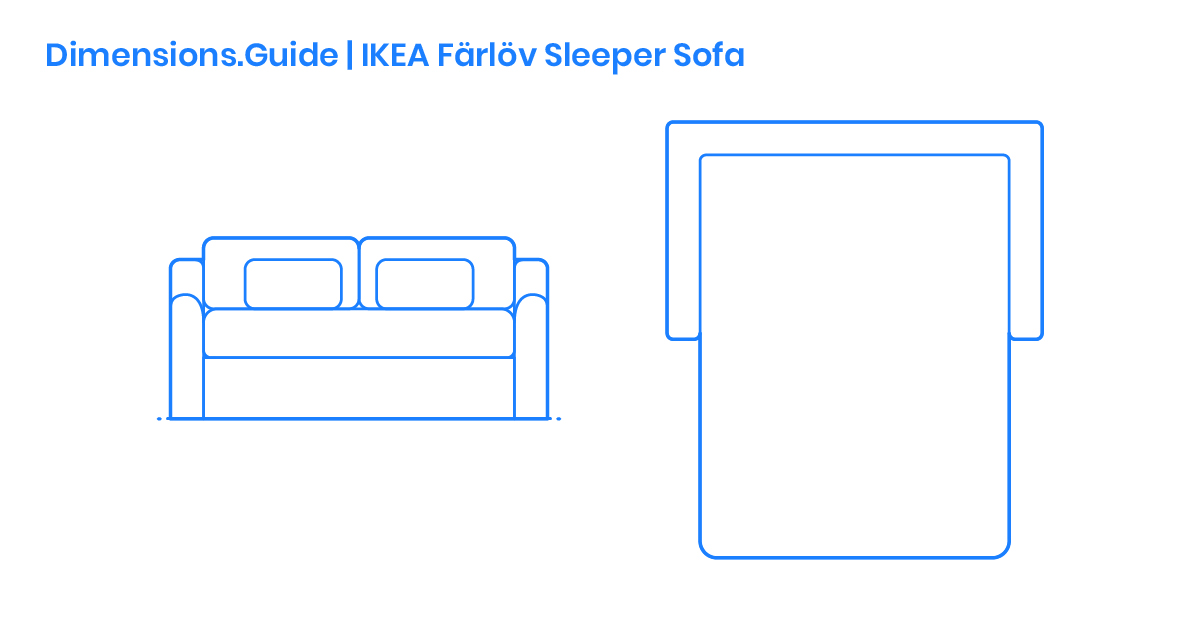 IKEA Färlöv Sleeper Sofa Dimensions & Drawings