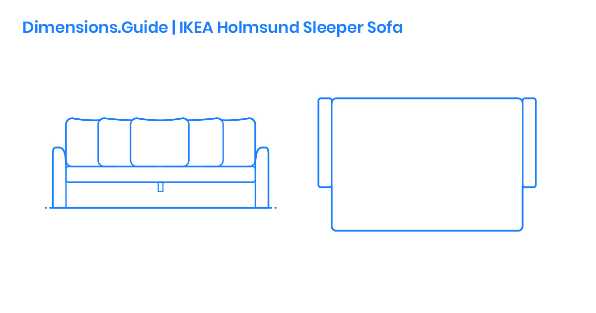 IKEA Holmsund Sleeper Sofa Dimensions & Drawings
