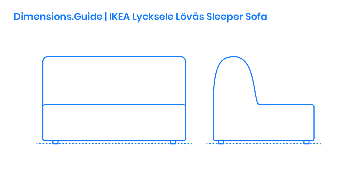 IKEA Lycksele Lövås Sleeper Sofa Dimensions & Drawings