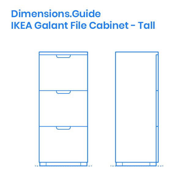 IKEA Galant File Tall Dimensions & Drawings