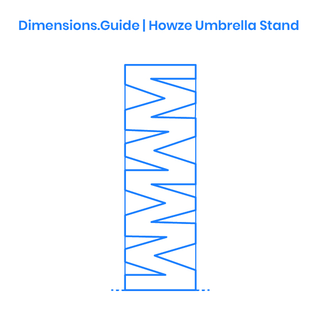 Howze Umbrella Stand Dimensions & Drawings