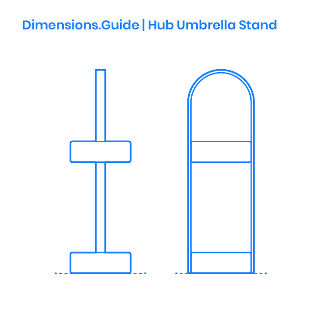 Hub Umbrella Stand Dimensions & Drawings