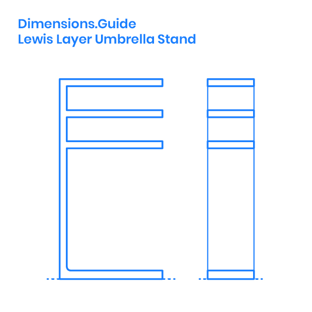 Lewis Layer Umbrella Stand Dimensions & Drawings