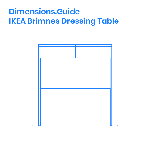 IKEA Brimnes Dressing Table Dimensions & Drawings