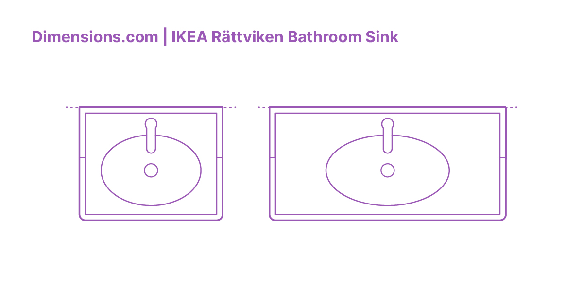 IKEA Rättviken Bathroom Sink Dimensions & Drawings