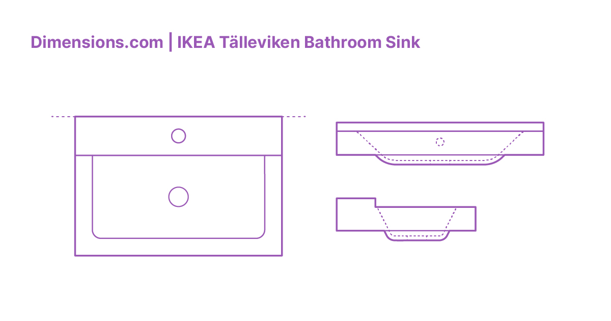 IKEA Tälleviken Bathroom Sink Dimensions & Drawings
