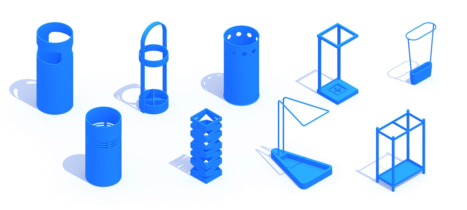 Umbrella Stands Dimensions & Drawings