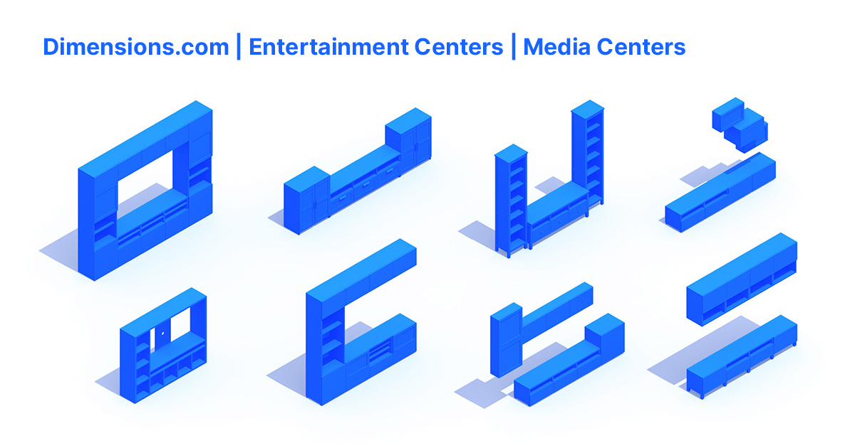 Entertainment Centers Media Centers Dimensions & Drawings