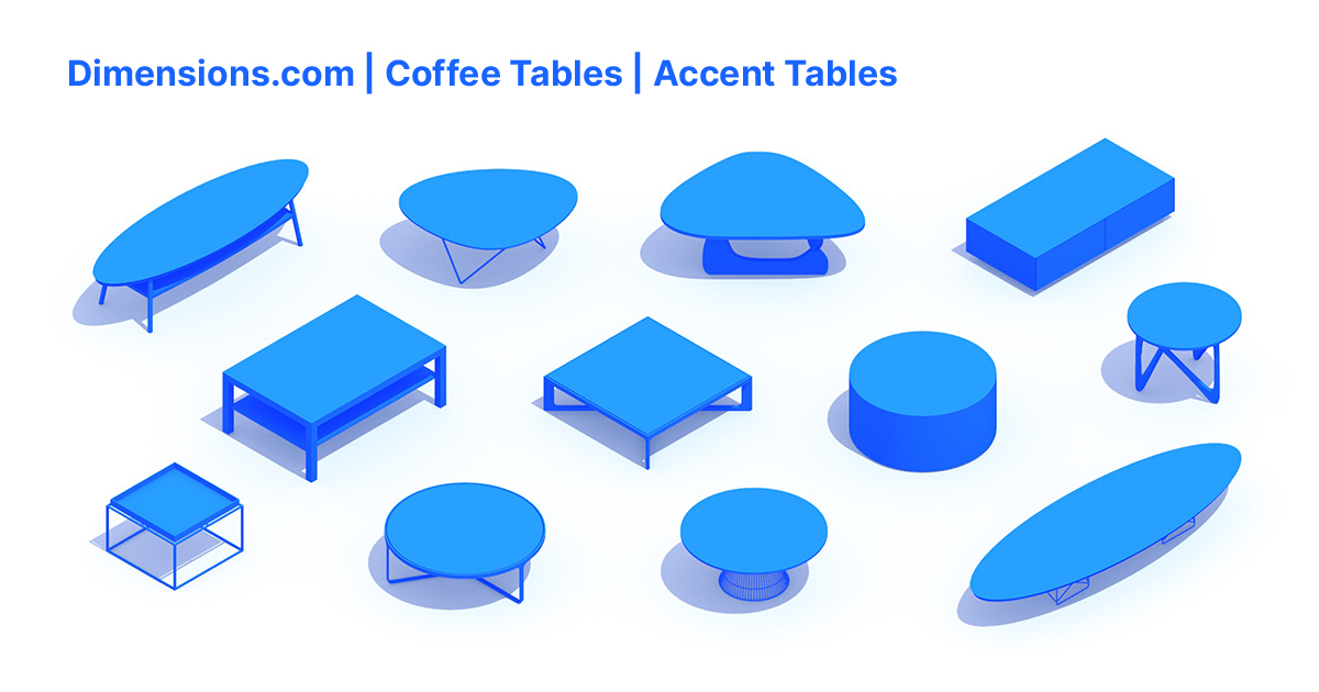 Coffee Tables Accent Tables Dimensions & Drawings