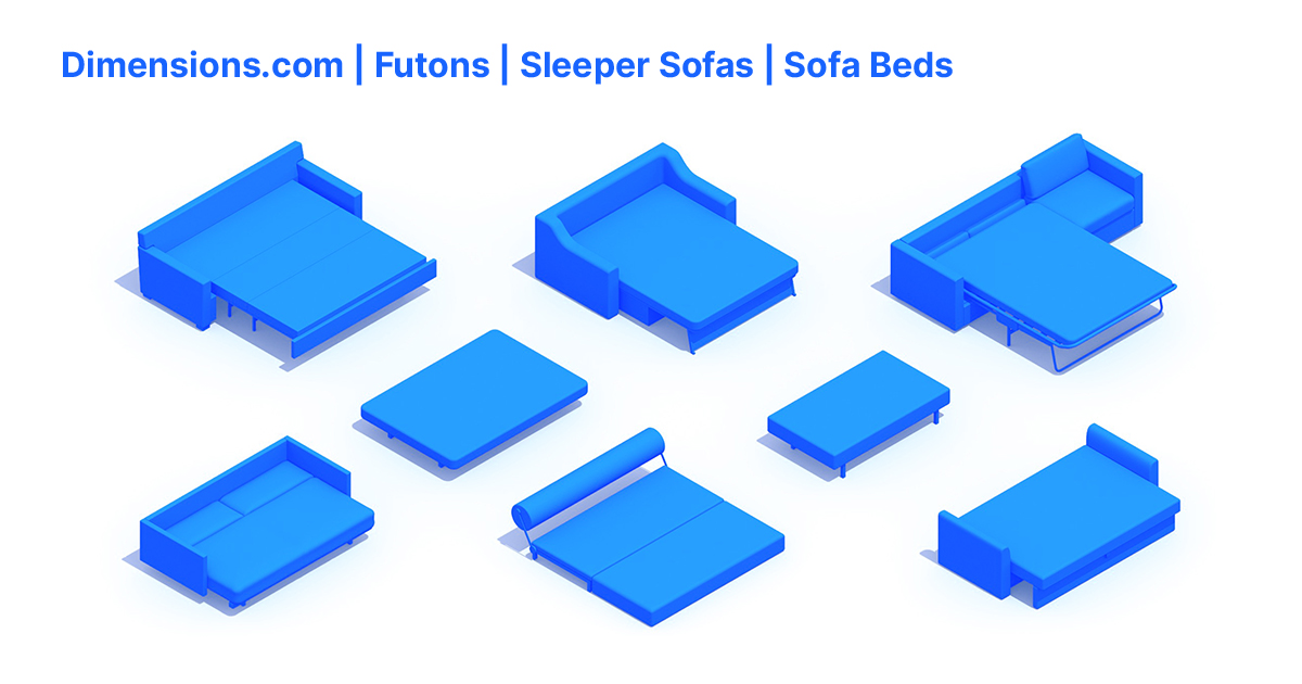 Futons Sleeper Sofas Sofa Beds Dimensions & Drawings