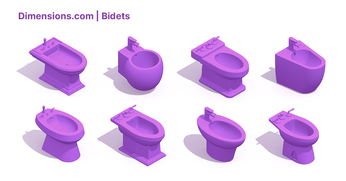 Bidets Dimensions & Drawings
