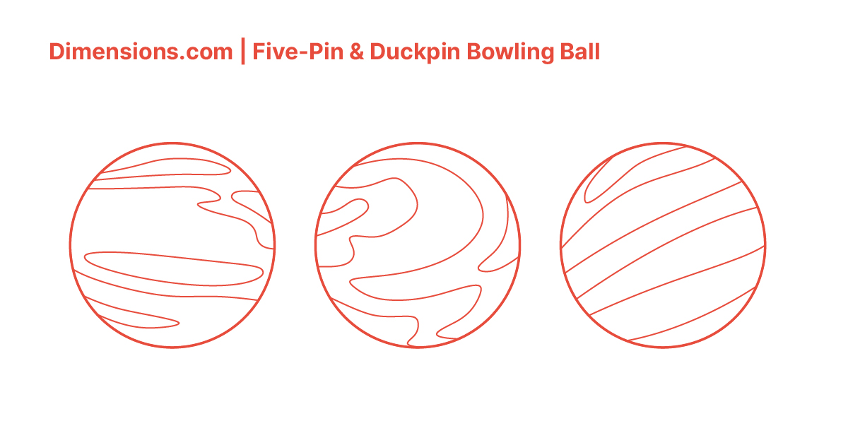 FivePin & Duckpin Bowling Ball Dimensions & Drawings