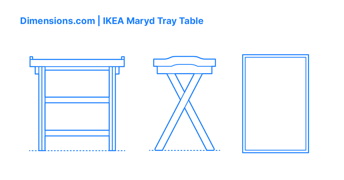 IKEA Maryd Tray Table Dimensions & Drawings