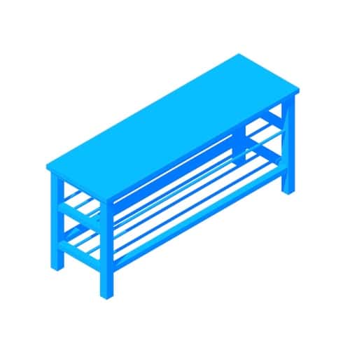 IKEA Pinnig Shoe Storage Bench Dimensions & Drawings