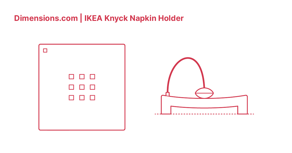 IKEA Knyck Napkin Holder Dimensions & Drawings