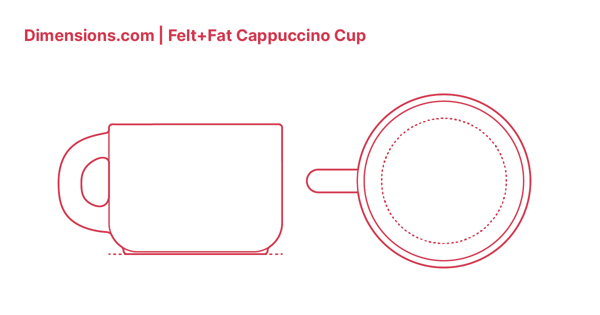 Felt+Fat Cappuccino Cup Dimensions & Drawings